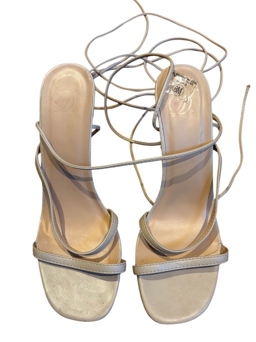 Nude Tie Leg Heels | Size 8M